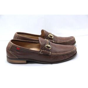 Marc Joseph Grand NY Loafer Shoea Mens 46 US 12 Brown Pebbled Leather Horse bit